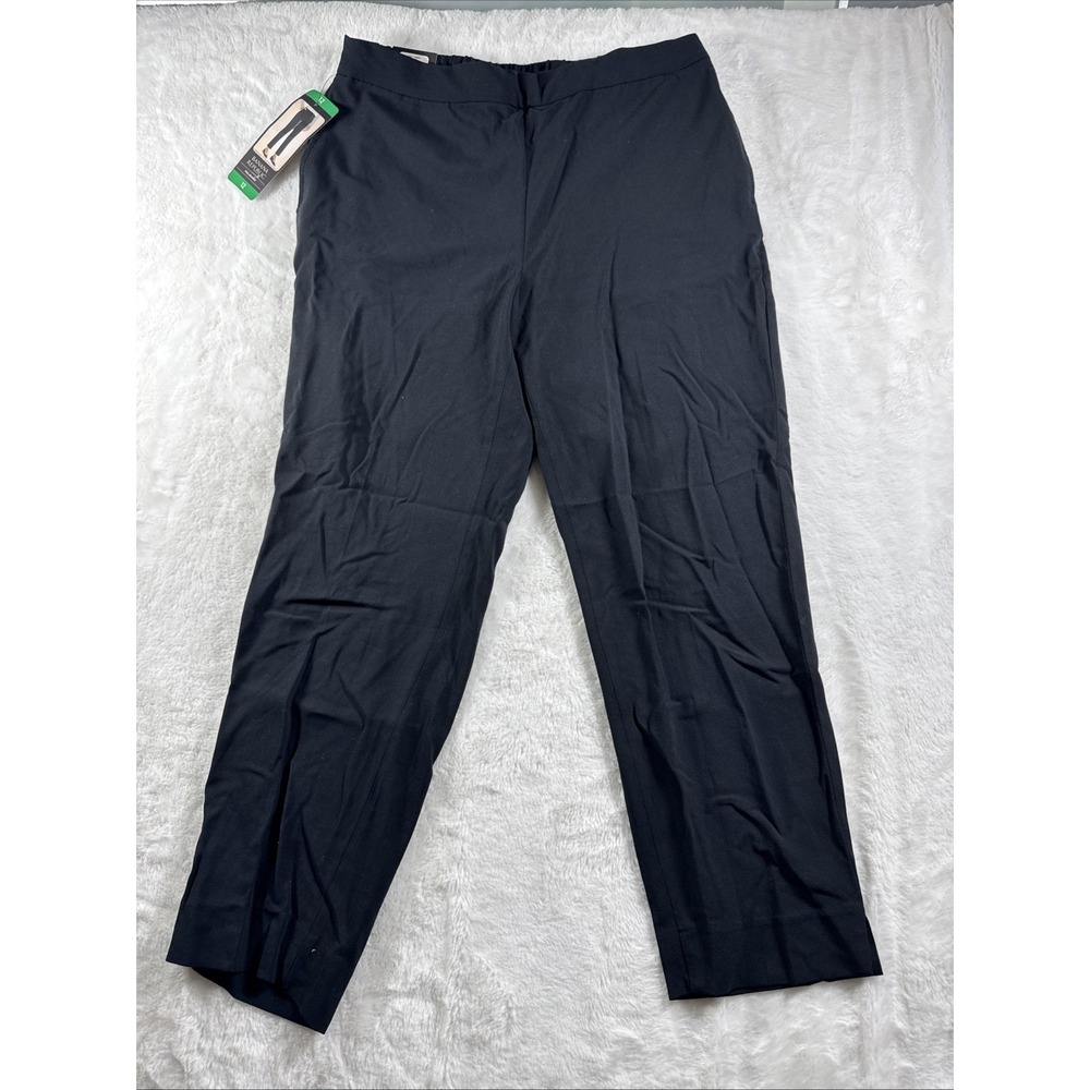 Banana Republic Womens Pull-On Pant Black Size 12 Flat Front Trousers 1588693